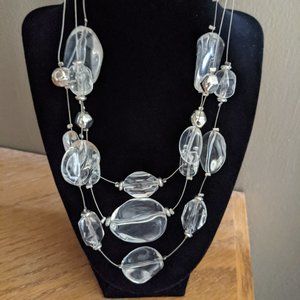 Beaded Three Strand Necklace